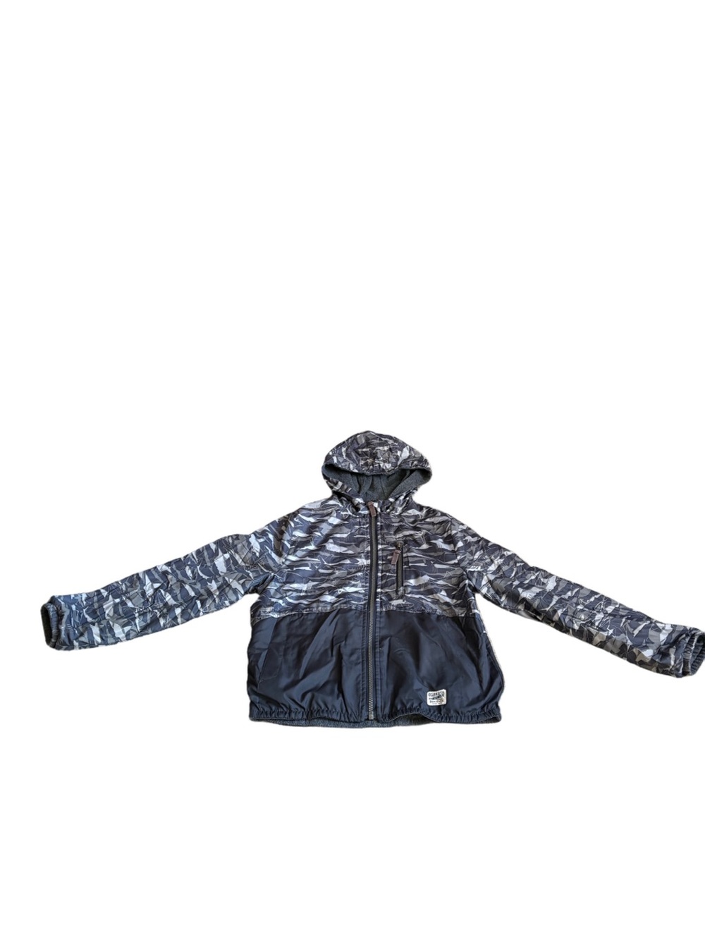 OshKosh B'gosh Boys Hooded Grey Jacket Size 8
